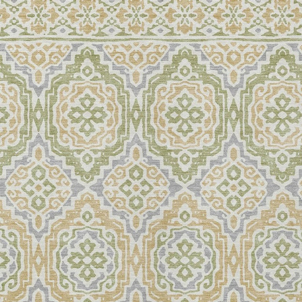 5x8 Tribal Polyester Area Rug for Indoor Outdoor Use Stain Resistant and Washable