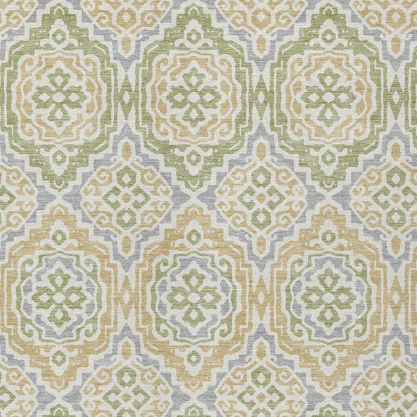 5x8 Tribal Polyester Area Rug for Indoor Outdoor Use Stain Resistant and Washable