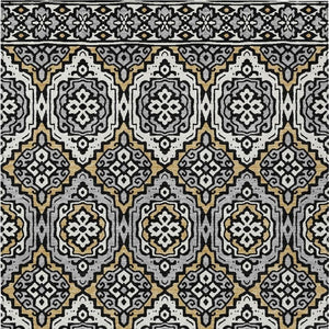 8x10 Tribal Pattern Washable Polyester Area Rug for Indoor Outdoor Living Spaces