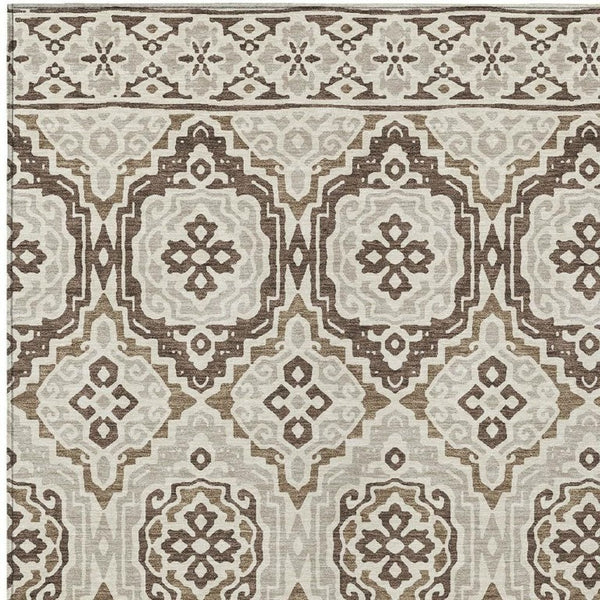 10 X 14 Tribal Polyester Area Rug Stain Resistant Indoor Outdoor Living Patio