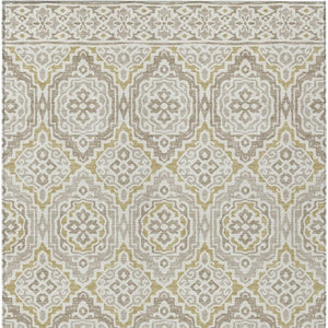 5 X 8 Ivory Denim Blue Tribal Polyester Area Rug Stain Resistant for Patio