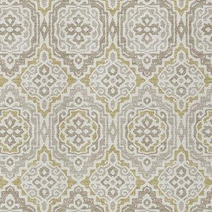 5 X 8 Ivory Denim Blue Tribal Polyester Area Rug Stain Resistant for Patio