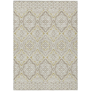 HomeRoots 9x12 Tribal Polyester Area Rug Stain Resistant for Indoor Outdoor Patios and Living Rooms 735842
