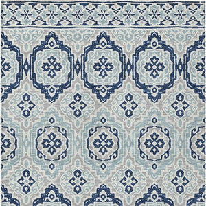 5 X 8 Tribal Polyester Area Rug Washable for Indoor Outdoor Patio and High Traffic Spaces