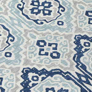 5 X 8 Tribal Polyester Area Rug Washable for Indoor Outdoor Patio and High Traffic Spaces