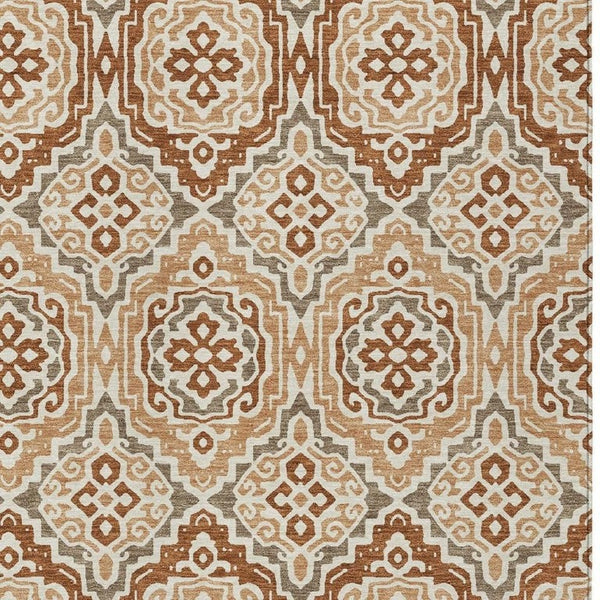 8 Ft X 10 Ft Tribal Polyester Area Rug Washable Stain Resistant Patio Living Room
