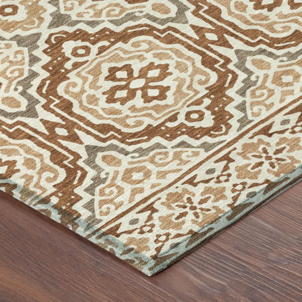 8 Ft X 10 Ft Tribal Polyester Area Rug Washable Stain Resistant Patio Living Room