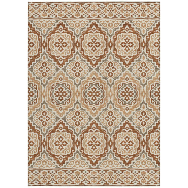 10 X 14 Tribal Polyester Area Rug Stain Resistant Washable for Patio or Living Room