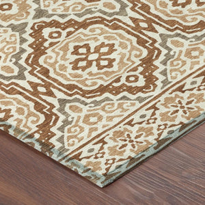 10 X 14 Tribal Polyester Area Rug Stain Resistant Washable for Patio or Living Room