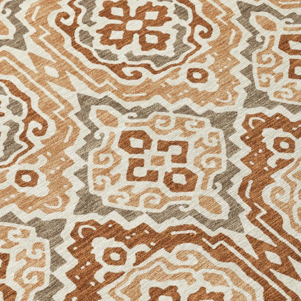 10 X 14 Tribal Polyester Area Rug Stain Resistant Washable for Patio or Living Room