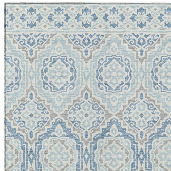 5 X 8 Tribal Polyester Area Rug Stain Resistant for Indoor Outdoor Living