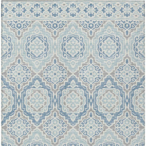 5 X 8 Tribal Polyester Area Rug Stain Resistant for Indoor Outdoor Living