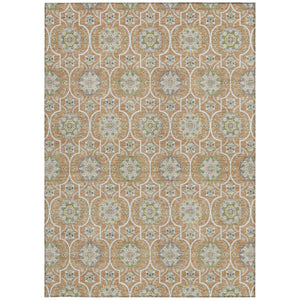 9 Ft Floral Medallion Polyester Area Rug Washable Stain Resistant Indoor Outdoor Use