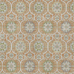 9 Ft Floral Medallion Polyester Area Rug Washable Stain Resistant Indoor Outdoor Use