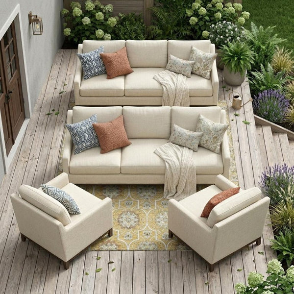 9x12 Floral Medallion Polyester Area Rug Washable Stain Resistant for Patio or Living Room