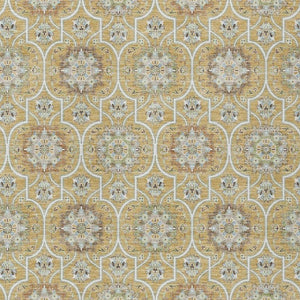 9x12 Floral Medallion Polyester Area Rug Washable Stain Resistant for Patio or Living Room