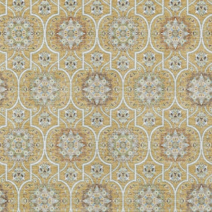 9x12 Floral Medallion Polyester Area Rug Washable Stain Resistant for Patio or Living Room