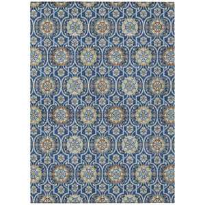HomeRoots 8 X 10 Floral Medallion Polyester Area Rug Washable for Patio Porch or Living Room 735895