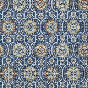 8 X 10 Floral Medallion Polyester Area Rug Washable for Patio Porch or Living Room