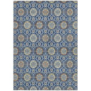 8 X 10 Floral Medallion Polyester Area Rug Washable for Patio Porch or Living Room