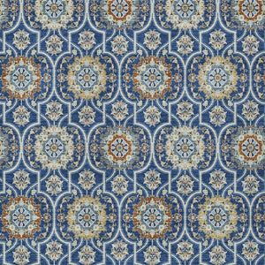 8 X 10 Floral Medallion Polyester Area Rug Washable for Patio Porch or Living Room