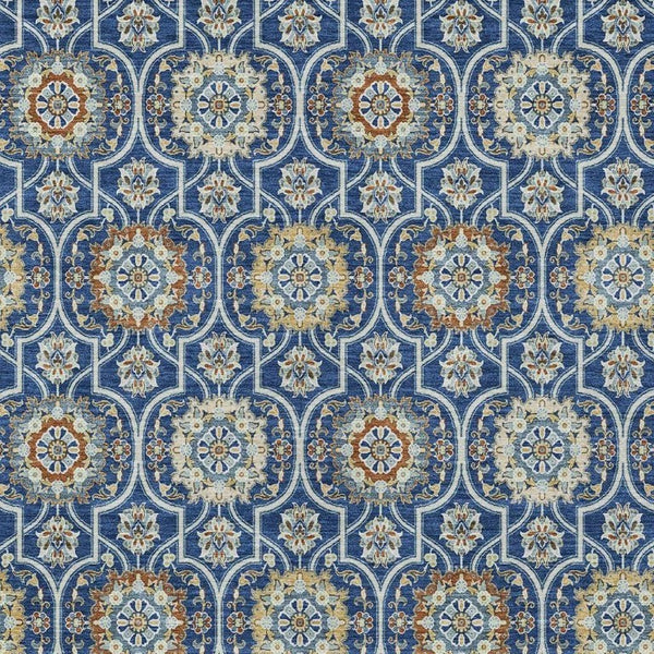 10 X 14 Floral Medallion Polyester Area Rug Washable for Indoor Outdoor Use