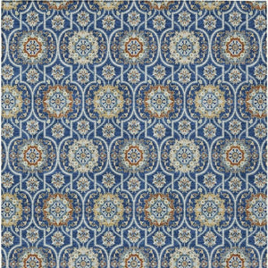 10 X 14 Floral Medallion Polyester Area Rug Washable for Indoor Outdoor Use