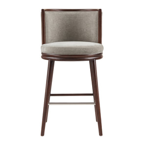 English Elm Evalyn Contemporary Textured Chenille Barstool With Durable Beech Wood Legs For Stylish Comfort B365P398061