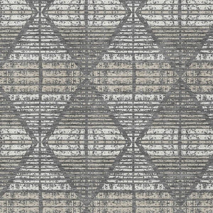 5x8 Gray Taupe Geometric Polyester Area Rug Washable Stain Resistant Indoor Outdoor