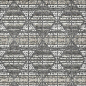 5x8 Gray Taupe Geometric Polyester Area Rug Washable Stain Resistant Indoor Outdoor
