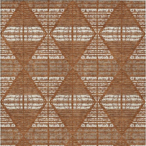 8 X 10 Geometric Polyester Area Rug Washable for Patio Porch Poolside and Family Rooms