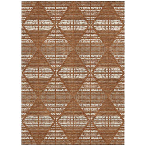 9 X 12 Geometric Polyester Area Rug Washable Stain Resistant Patio Porch Decor