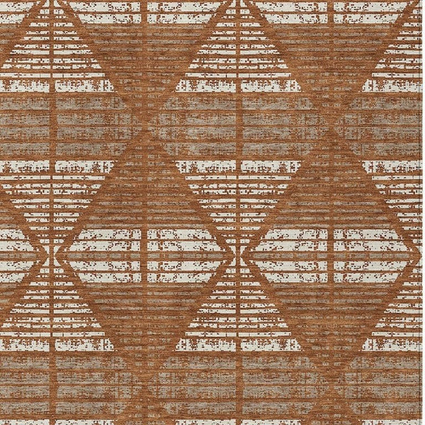 9 X 12 Geometric Polyester Area Rug Washable Stain Resistant Patio Porch Decor