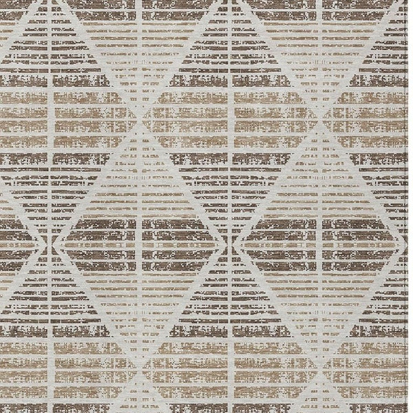 5x8 Geometric Polyester Area Rug Washable Stain Resistant Indoor Outdoor Pearl Navy
