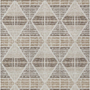 9x12 Pearl Navy Geometric Polyester Rug Washable Stain Resistant Indoor Outdoor Use