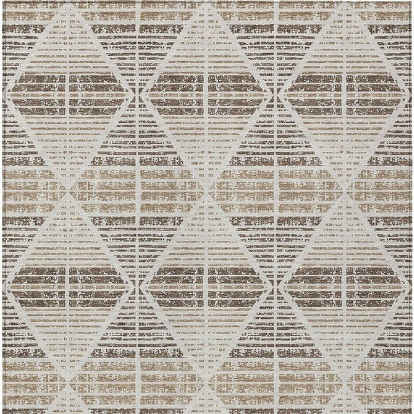 9x12 Pearl Navy Geometric Polyester Rug Washable Stain Resistant Indoor Outdoor Use