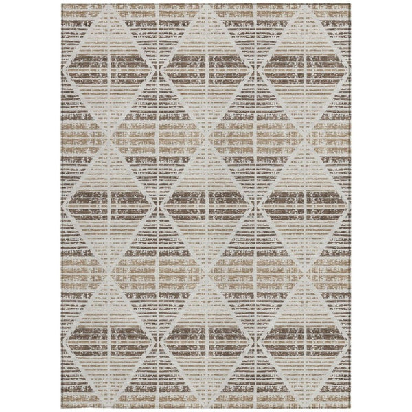 10 Ft X 14 Ft Geometric Polyester Area Rug Washable Indoor Outdoor Pearl Navy