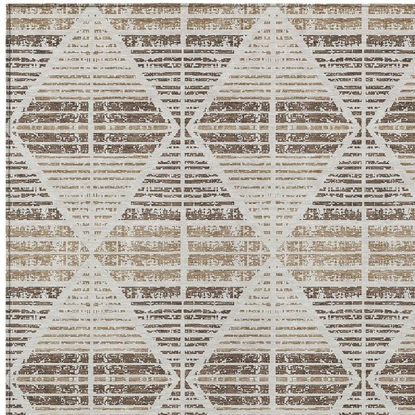 10 Ft X 14 Ft Geometric Polyester Area Rug Washable Indoor Outdoor Pearl Navy