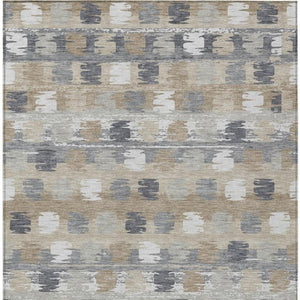 10 X 14 Abstract Polyester Area Rug Washable Stain Resistant Indoor Outdoor Beige
