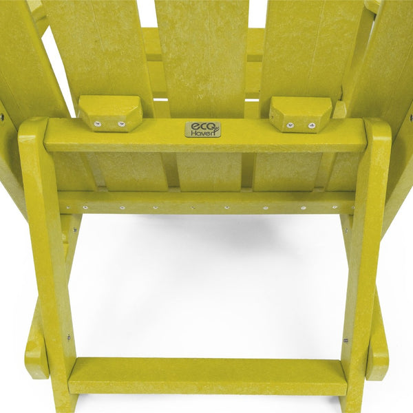 English Elm Shoreline Recycled Hdpe Folding Adirondack Chair Fully Assembled Modern Patio Seating Yellow B2745P409680
