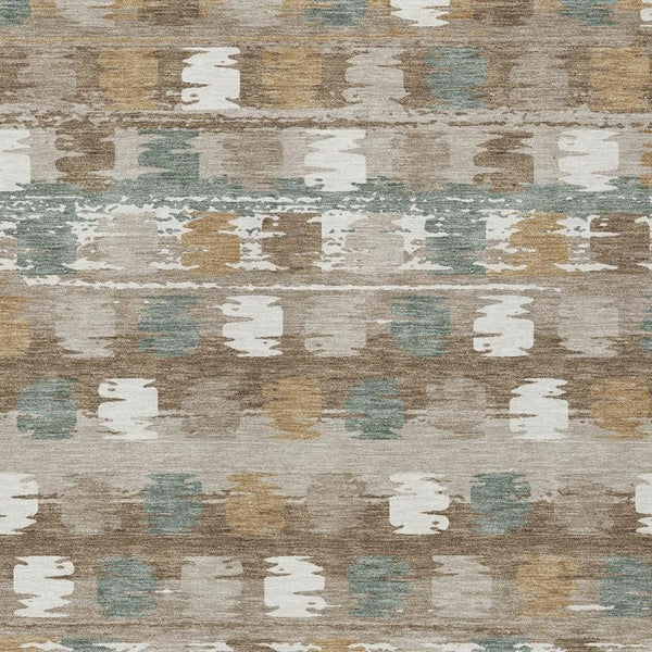 5 Ft X 8 Ft Abstract Polyester Area Rug Stain Resistant for Indoor Outdoor Use