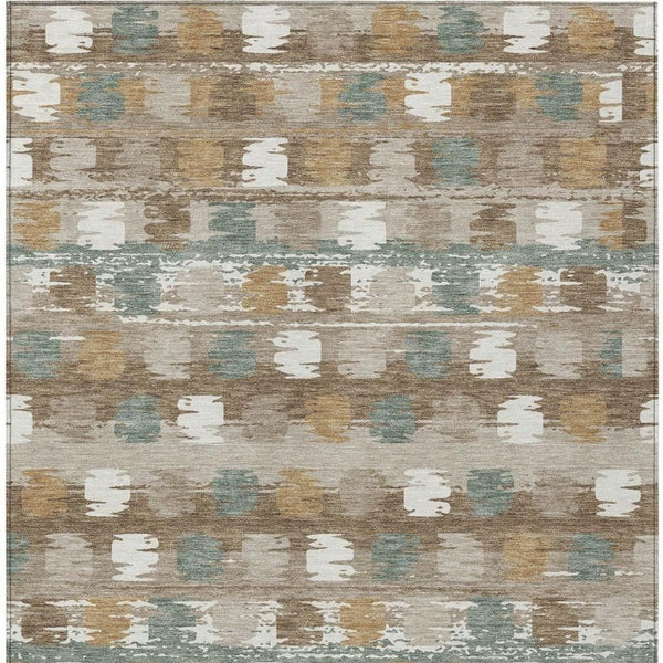 9 X 12 Abstract Polyester Area Rug Washable for Indoor Outdoor Patios and Pets