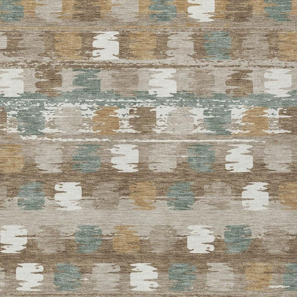 9 X 12 Abstract Polyester Area Rug Washable for Indoor Outdoor Patios and Pets