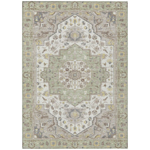 HomeRoots 8 Ft X 10 Ft Oriental Polyester Area Rug for Patio Porch Living Room Pet Friendly 736033