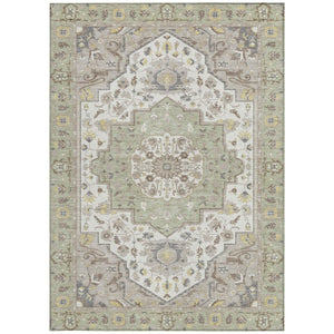 8 Ft X 10 Ft Oriental Polyester Area Rug for Patio Porch Living Room Pet Friendly