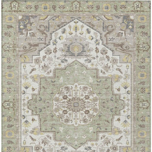 8 Ft X 10 Ft Oriental Polyester Area Rug for Patio Porch Living Room Pet Friendly