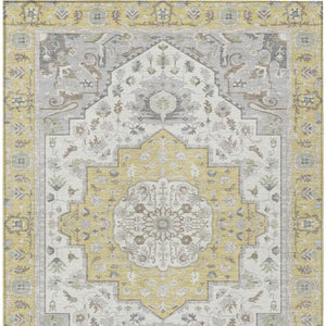 5 X 8 Wheat Taupe Oriental Polyester Area Rug Washable for Indoor Outdoor Use