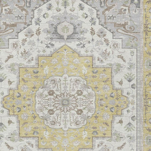 8 Ft X 10 Ft Wheat Taupe Oriental Polyester Area Rug Stain Resistant Indoor Outdoor