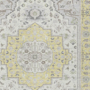 5x8 Oriental Polyester Area Rug Washable Stain Resistant Indoor Outdoor Patio Accent