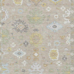5 X 8 Ivory Gray Oriental Polyester Area Rug Stain Resistant Indoor Outdoor Use